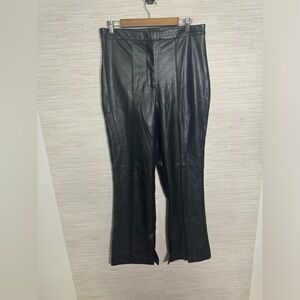 ASOS Design Black Faux Leather Flare Pants Size 12